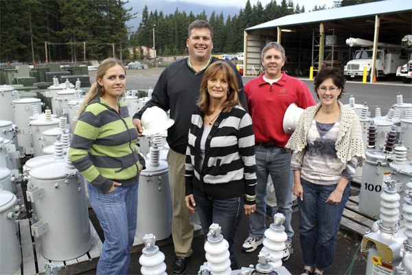 Staff at North Bend’s Tanner Electric Cooperative including from left