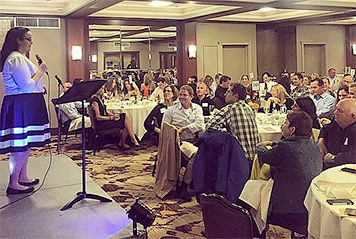 Audience members enjoyed a full program of entertainment during the Oct. 18 Young Life banquet at the Salish Lodge in Snoqualmie.