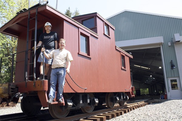 New home for cabooses at Train Museum shed