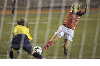 Scoring one of the biggest goals of her high school career