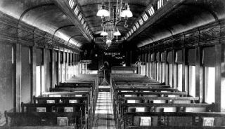 This historic photo shows the interior of the Messenger of Peace