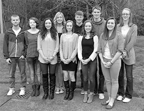 Cedarcrest High School’s Class of 2015 valedictorians and salutatorians pictured from left: Sutton Clancy