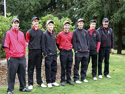 The Mount Si High School contingent at district golf play includes