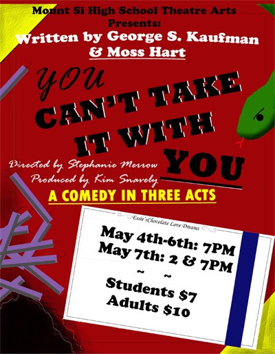 'You can't take it with you': Hilarity onstage this week at Mount Si High School