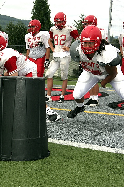 Practicing in the ‘Cat end zone