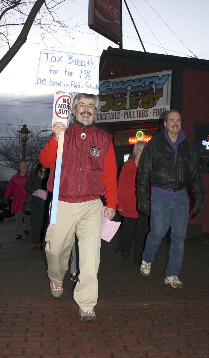 Taking their cause to the downtown Snoqualmie streets