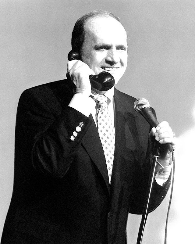 Bob Newhart performs one of his famed phone conversation monologues. He appears at the Snoqualmie Casino June 28.