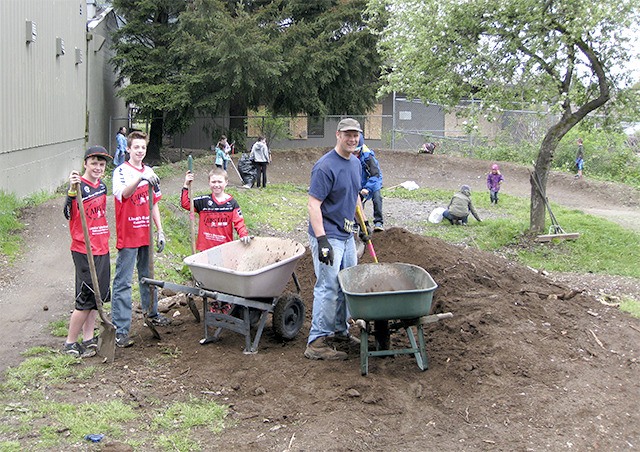 Austin BMX Club members did cleanup and reconstruction on some of the structures in the bike section of Torguson Park.