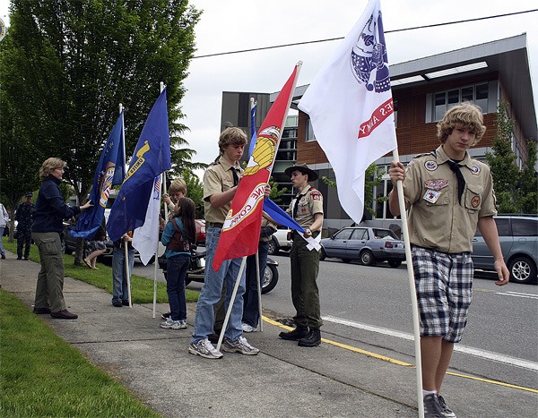 Flags fly for Memorial Day in the Snoqualmie Valley