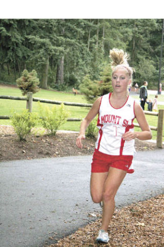 Mount Si cross country runner Alex Rudd leads the pack on Wednesday