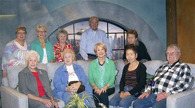 Mount Si Senior Center members who visited the set of 'New Day Northwest' are from left: : sitting