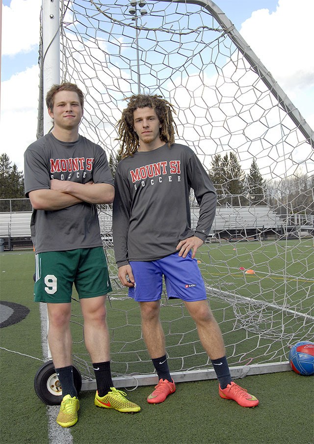 Mount Si boys’ soccer team co-captains Max Adamson and Colton Oord have high expectations for the season.