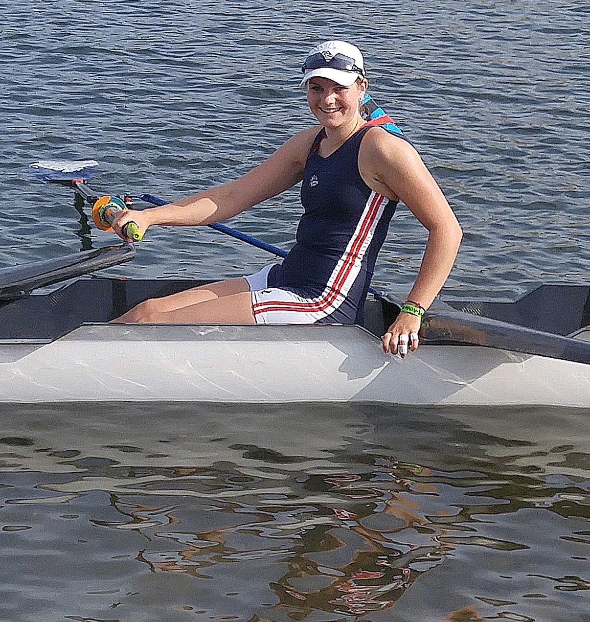 Rowing with the Gonzaga University varsity women