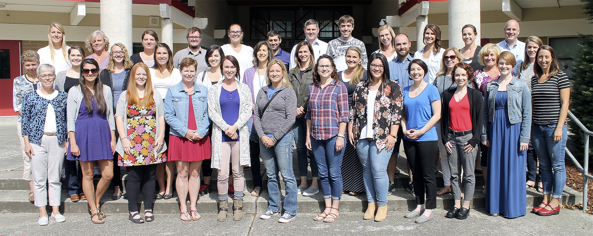 Courtesy PhotoNewly hired teachers attending orientation in Snoqualmie Valley School District Aug. 22 are pictured from left: front - Lori Stanton