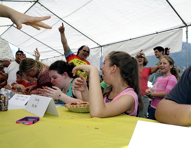 Kyle Twede hosts the Twede's Cafe Cherry Pie Eating Contest