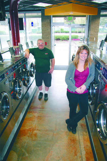 Father-daughter team Tod Johnson and Kerrie Roetcisoender are giving Carnation residents an environmentally friendly place to do their laundry.