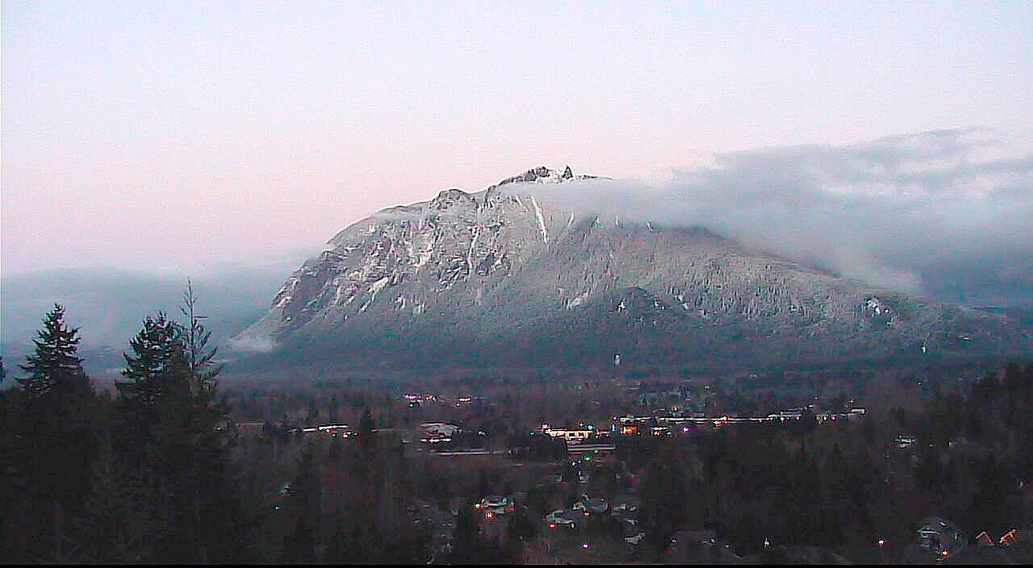 The lights of North Bend create an inviting glow against the cloudy backdrop of the ever-changing Mount Si in this first-place photo in the Valley Record’s annual reader photo contest. Credit for this photo goes to North Bend Economic Development Office Coordinator Tom Meagher, via the city’s webcam.