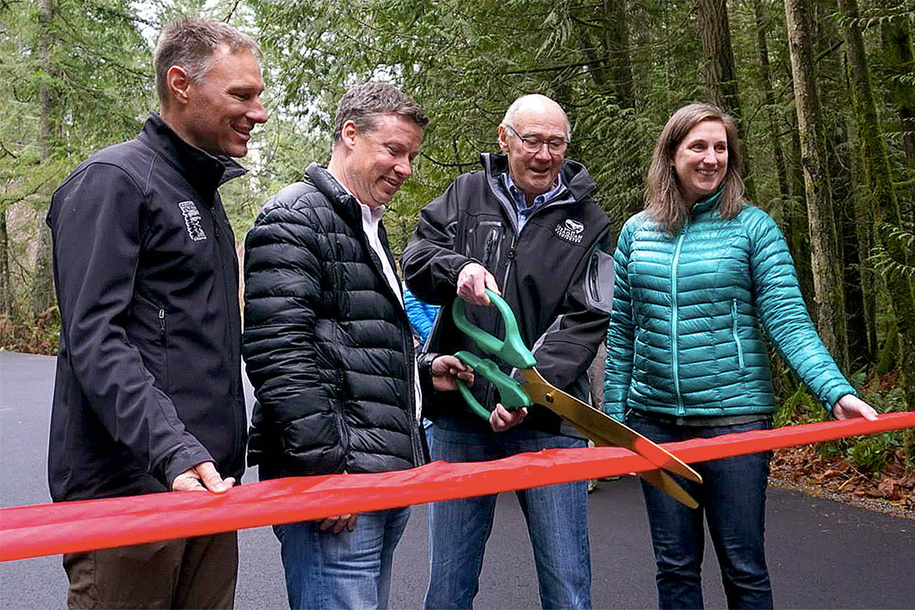 Improved trailhead, access road celebrated with High Point Trail ribbon cutting Friday