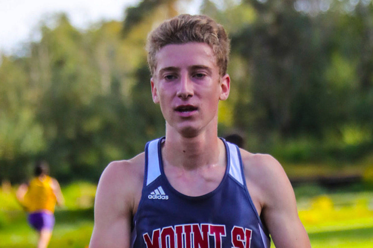 Mount Si Wildcats sophomore Paul Talens earned third place with a time of 16:58.51 in a cross country meet featuring the Mount Si Wildcats, Newport Knights and Issaquah squads on Sept. 12 at Kelsey Creek Park in Bellevue. Photo courtesy of Don Borin/Stop Action Photography