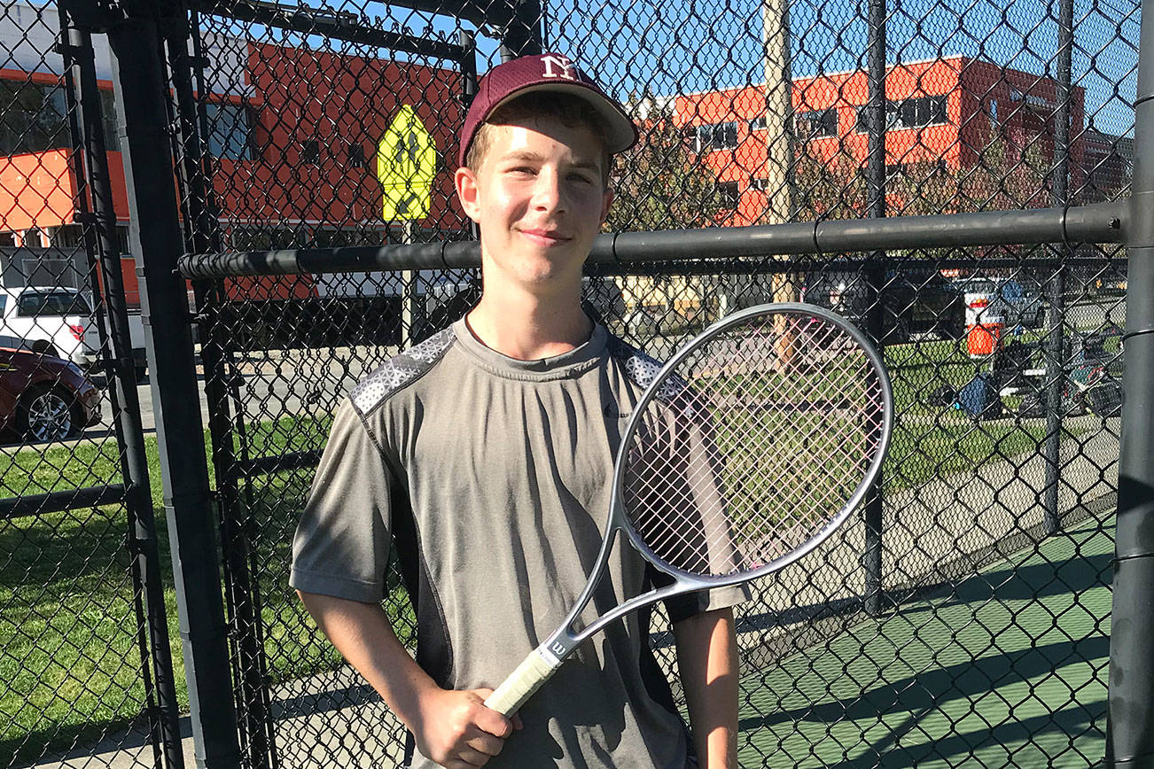 Mount Si Wildcats sophomore Corey Gazit is his team’s No. 1 singles player on the varsity roster. Shaun Scott/staff photo