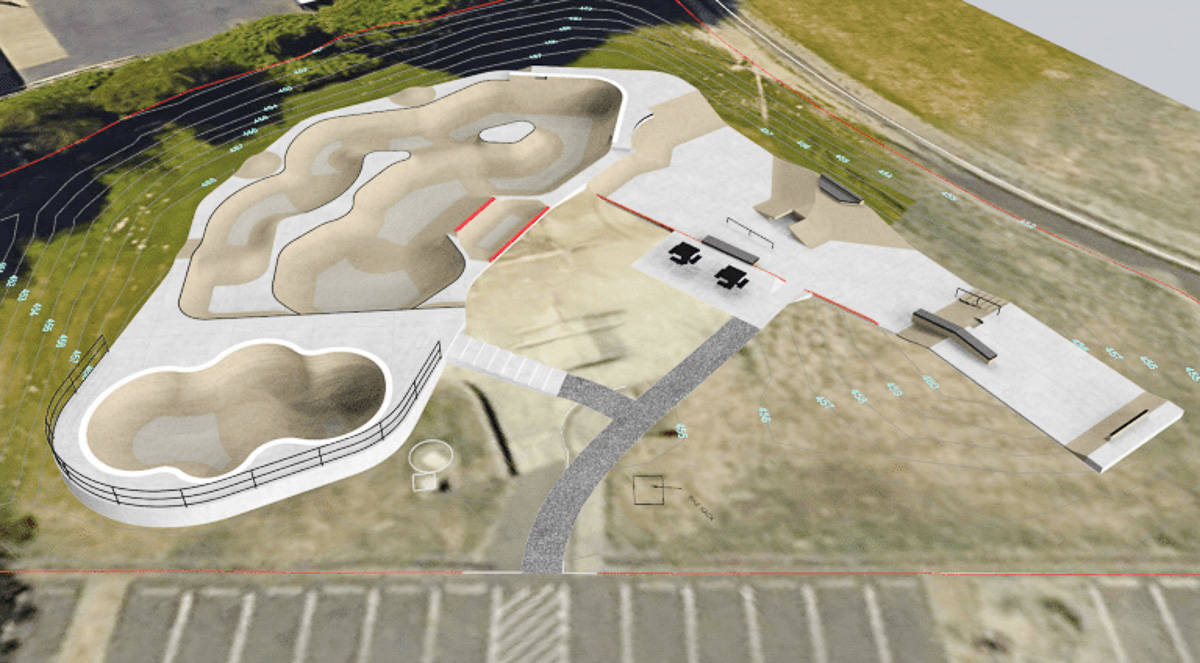 Rendering of the Torguson Skatepark plan. Courtesy of the Si View Metropolitan Park District website