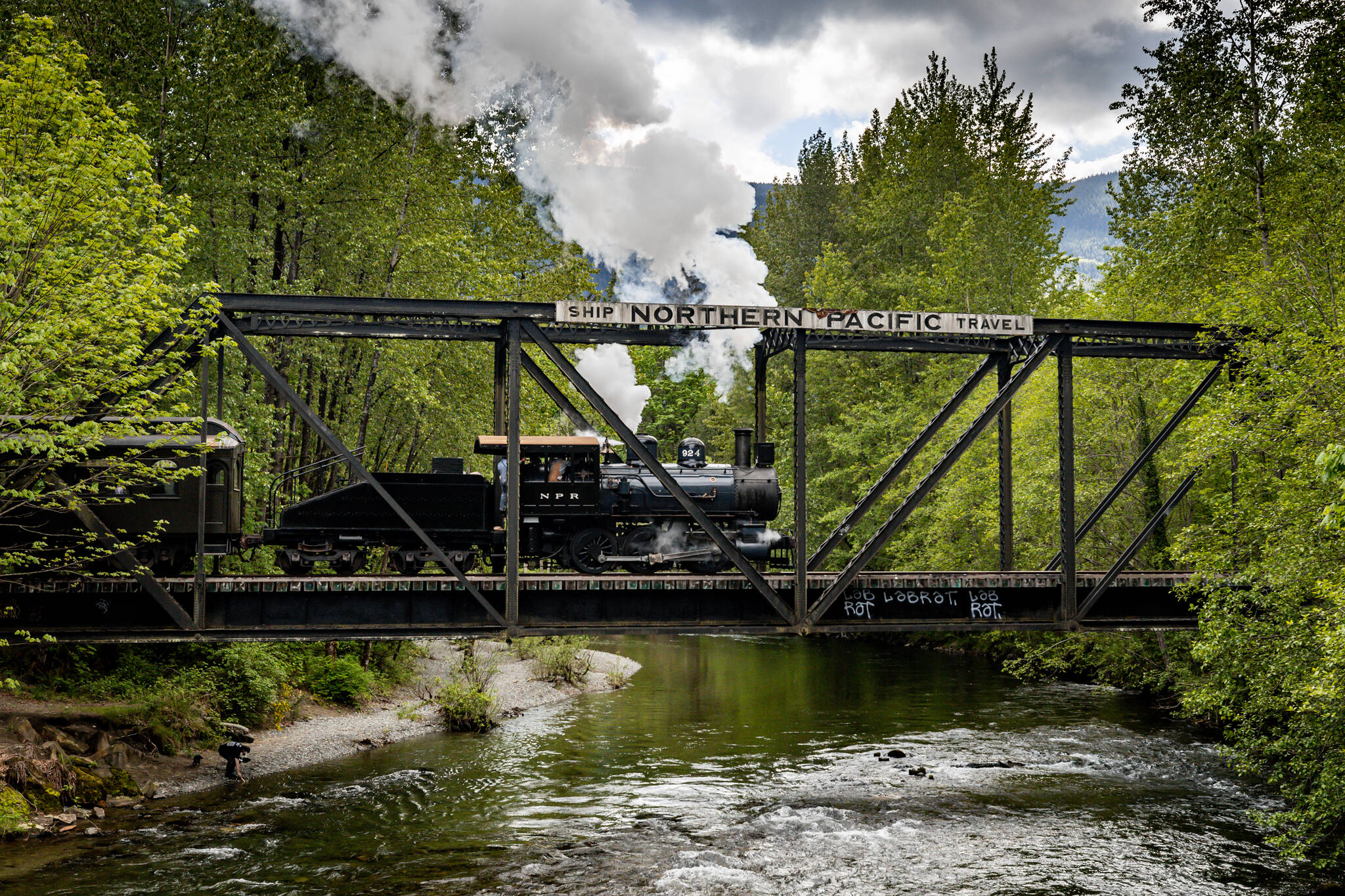 A steam train. Photo courtesy of the Northwest Railway Museum.