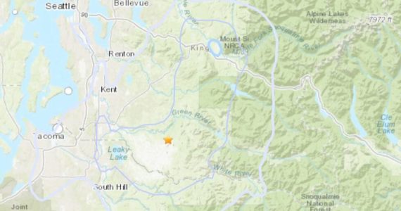 Map of a 3.1 earthquake on Aug. 4. Epicenter denoted by star. Courtesy Image.