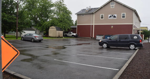 Conor Wilson / Valley Record 
The parking lot next to Sno-Valley Senior Center in Carnation at the corner of Stephens Avenue and Commercial Street. The lot is the proposed site of 15 senior affordable housing units.