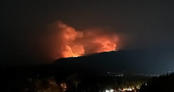 A photo of the Loch Katrine Fire taken from Snoqualmie Ridge. Photo courtesy of Calder Productions.