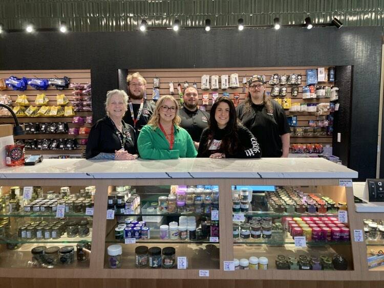 The staff at Fireweed Cannabis. (Photo by Mallory Kruml/Valley Record)