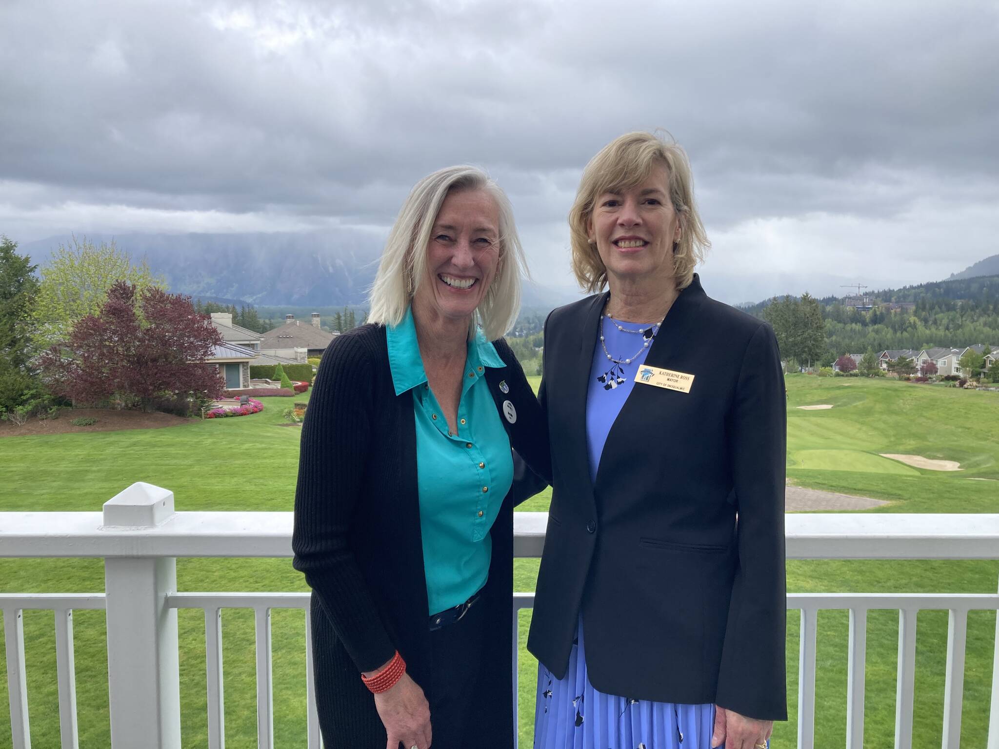 North Bend Mayor Mary Miller (left) and Snoqualmie Mayor Katherine Ross (right). Photo by Mallory Kruml/Valley Record