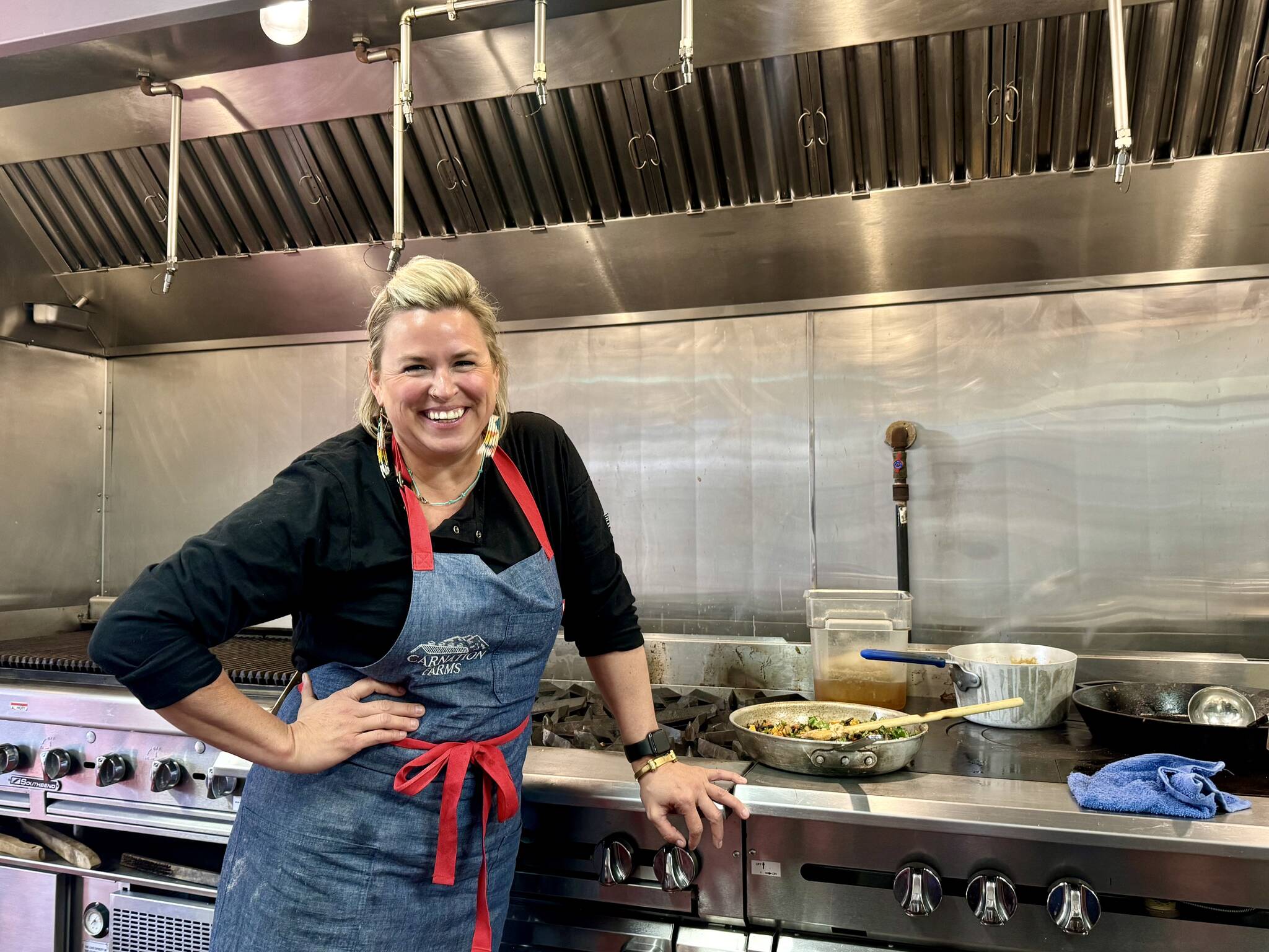 Chef Kristen Schumacher in the Carnation Farms kitchen on March 28, 2024. Photos by Grace Gorenflo/For the Valley Record