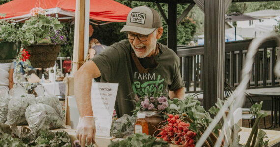 Scott Ridout, owner of Preston based Farm Amoung Us, and a vendor at a previous Aroma Coffee farmers market. (Photo courtesy of Aroma Coffee Co.)