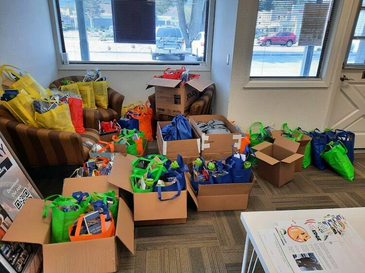 Photo by Kelly Coughlin
50 gift bags waiting to be distributed to the Valley’s newest teachers.