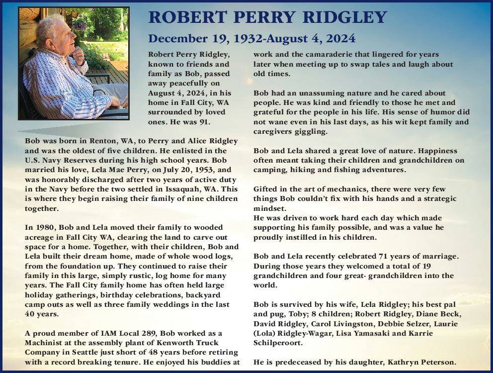 Robert Perry Ridgley | Obituary