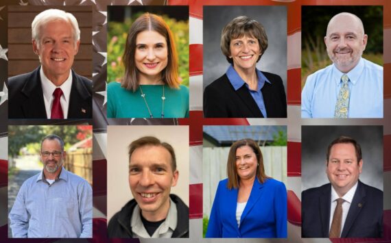 Legislative candidates (top) Mark Hargrove, Victoria Hunt, Lisa Callan, Patrick Peacock, (bottom) Brian Burnett, Daniel Scott, Heather Koellen and Mike Steele. (Courtesy photos)