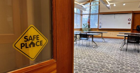 The North Bend Library has become a safe place for LGBTQ+ community members thanks to the efforts of Lambert House volunteers and library staff. Photo by Grace Gorenflo/Valley Record