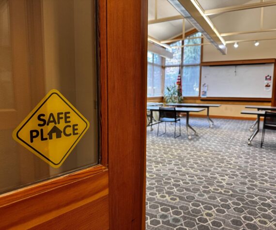 The North Bend Library has become a safe place for LGBTQ+ community members thanks to the efforts of Lambert House volunteers and library staff. Photo by Grace Gorenflo/Valley Record