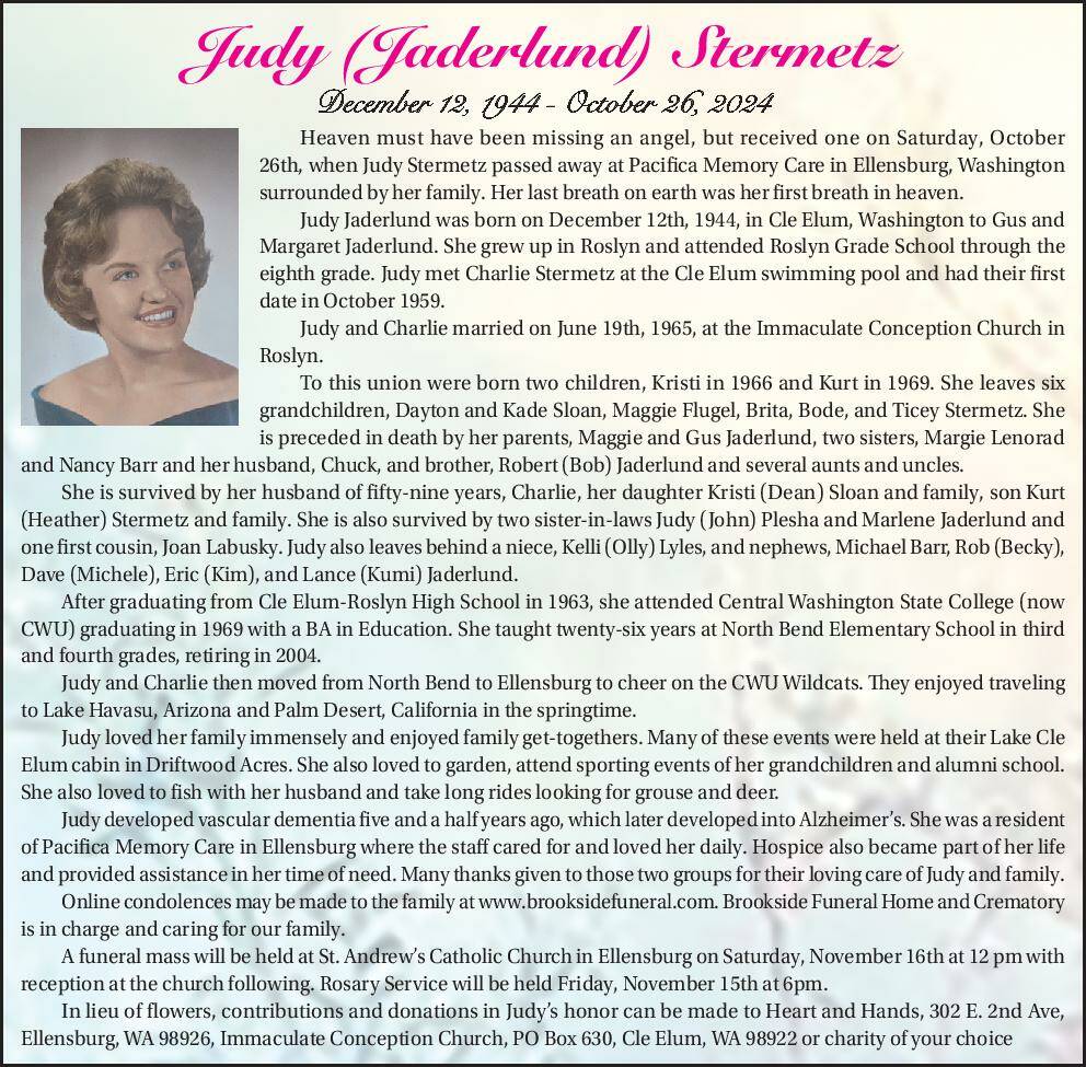 Judy (Jaderlund) Stermetz | Obituary