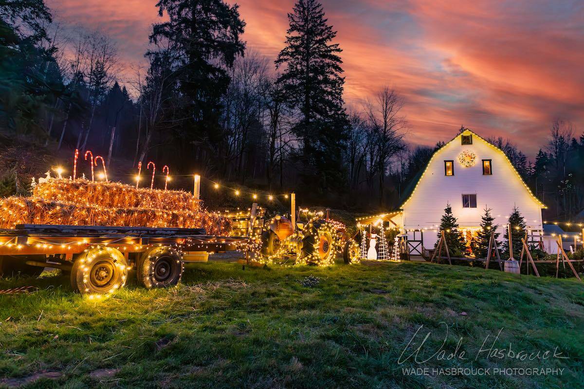 Novelty Hill Farm during the holidays. Courtesy of Wade Hasbrouck Photography