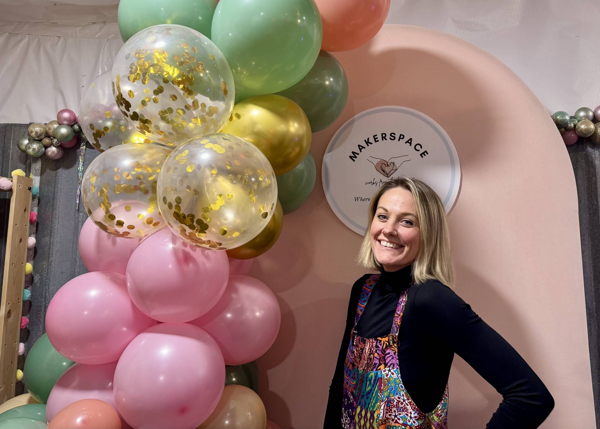 Ashley James stands for a photo at the grand opening of her new makerspace, Works from the heART, Dec. 7, 2024. Grace Gorenflo/Valley Record