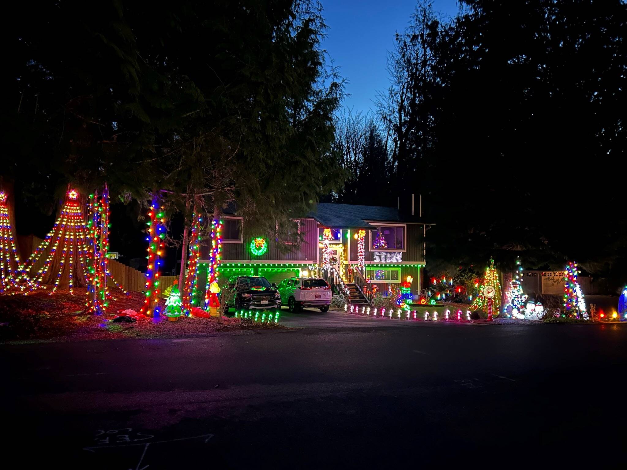 A winning home in the 2023 Light Up North Bend contest. Photo courtesy of the City of North Bend