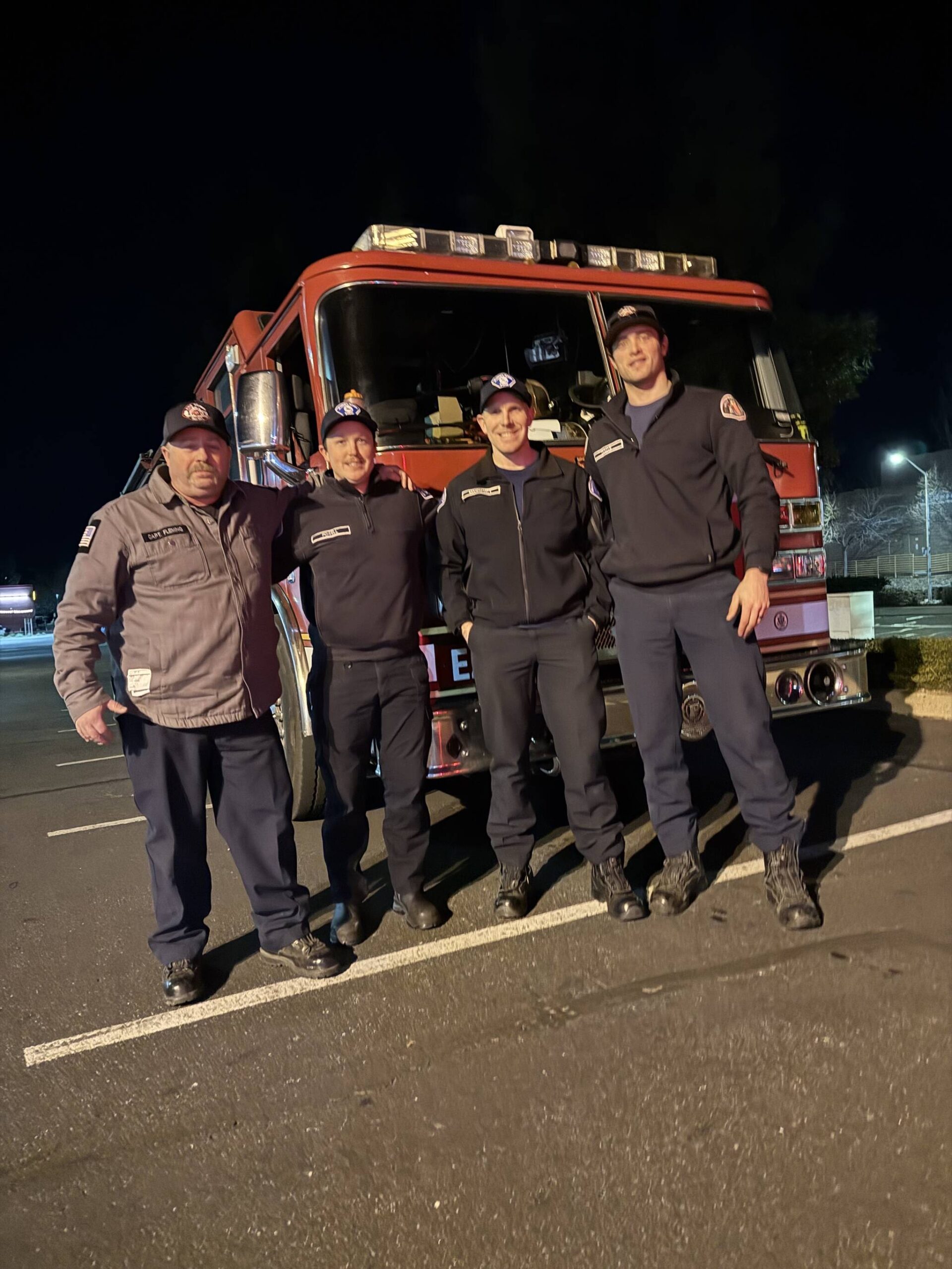 Two Fall City and two Kirkland firefighters drove down to Los Angeles County together. Photo courtesy of the Fall City Fire Department